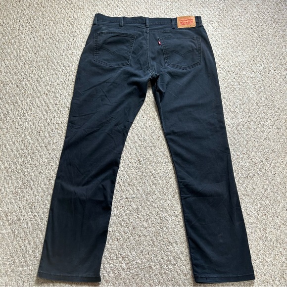 Levi's 511 All Weather Tech Straight Jeans Mens 38x32 W38 L32 Black Denim Faded - Picture 4 of 13